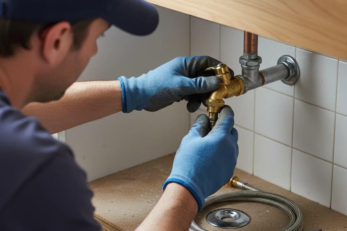 Shutoff valve and fitting work during Burst Pipe Repair in Winter Haven